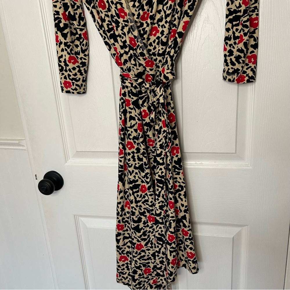 LK Bennett Kaisa Cheetah Print Wrap Dress - Picture 5 of 9
